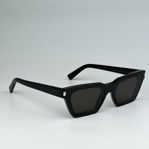 NEW Saint Laurent SL633 CALISTA 001 Black Cat Eye Unisex Sunglasses - Picture 9 of 16